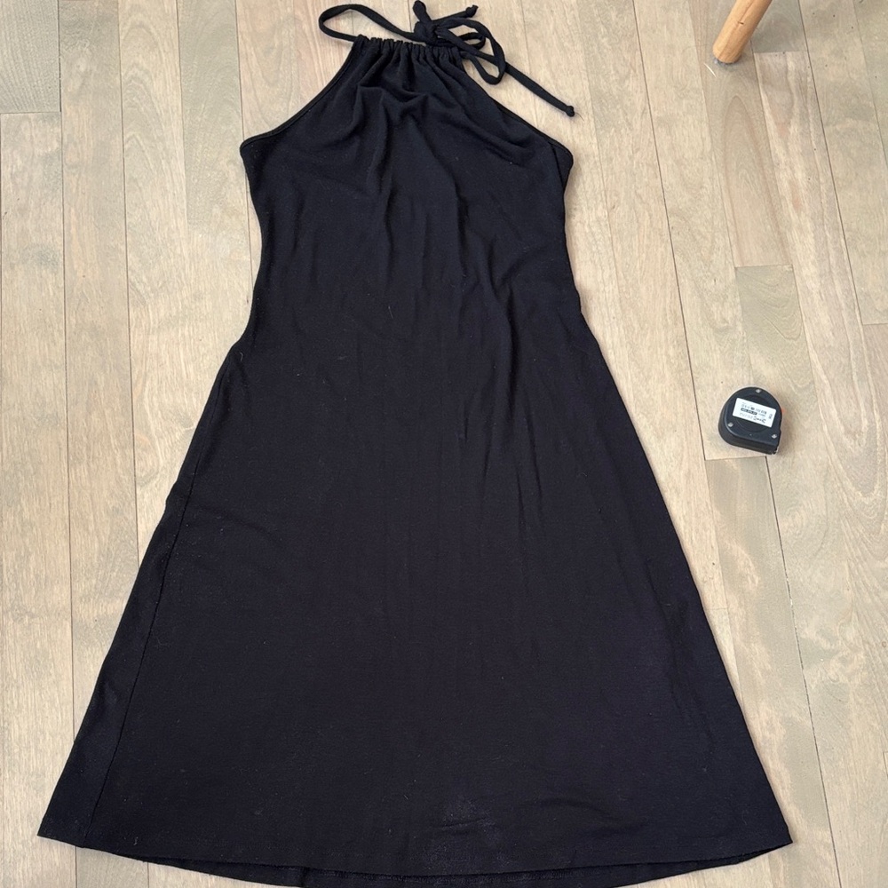 Designer Black Halter Neck Women's Dress